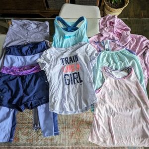 Lot of athleta girl, Nike and ivivva girls athletic wear